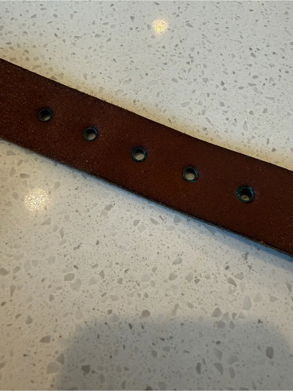 Lauren Ralph Lauren Genuine Italian Leather Brown Belt Brass Buckle Large